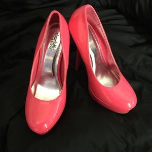 Pink Platform Pumps