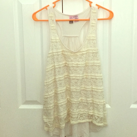 Love on a hanger lace top