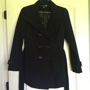 Forever 21 Black Peacoat
