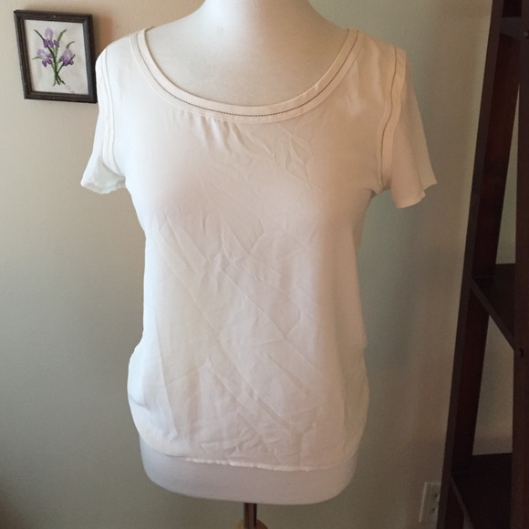LOFT cream blouse/tee