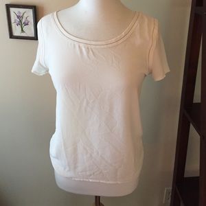 LOFT cream blouse/tee