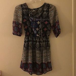 Boho style peasant dress