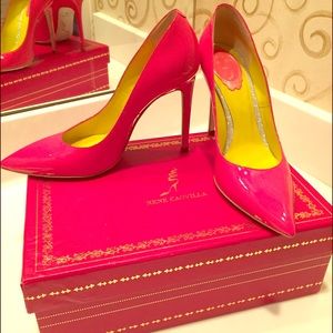 Rene Caovilla Red Patent 105mm Pump