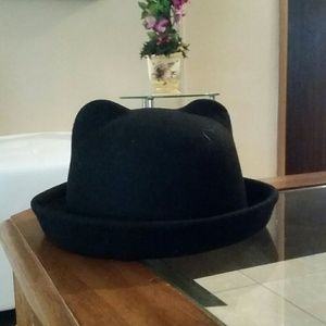 BLACK KITTY CAT HAT