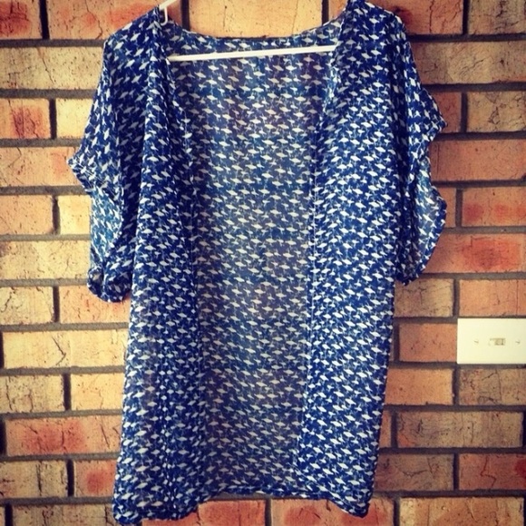 Bird print kimono