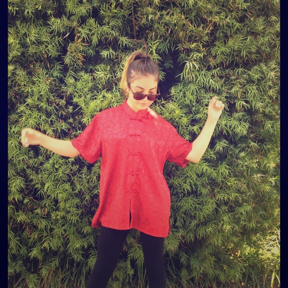 Asian Silk Ruby Shirt