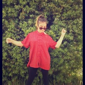 Asian Silk Ruby Shirt