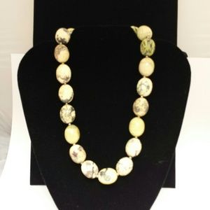 Sterling African jade necklace