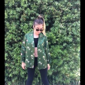 Asian Olive Satin Jacket