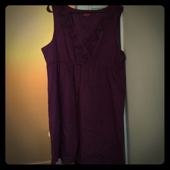 Office chic purple knee length dress