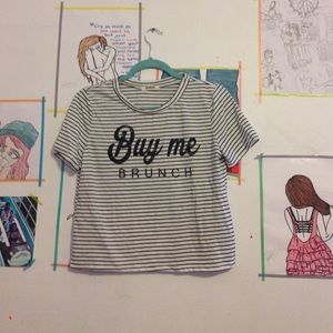 G MINI box crop top 🎀" buy me brunch "🎀