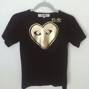 Gold cdg shirt