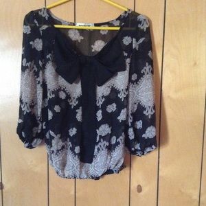 Black sheer top 🔴