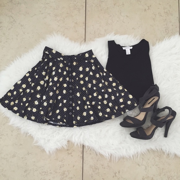 Kimchi Blue Button Up Circle Skirt