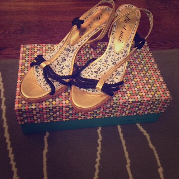 Otto et moi - laminate oro shoes