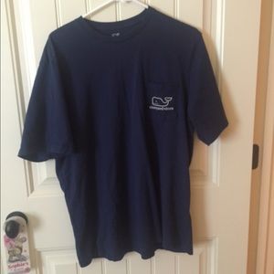 Vineyard Vines Navy Medium Guitar Pocket Tee