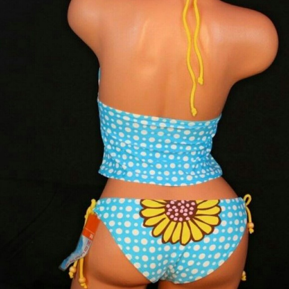 TANKINI BIKINI SET 5/6 XS POLKA DOTS SUNFLOWER - Picture 4 of 4