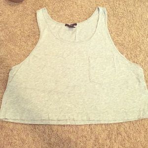Grey Crop Top