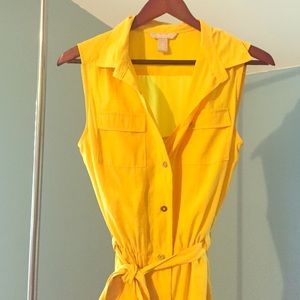 Bright yellow Banana Republic  dress