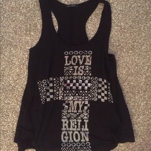 Love is my religion boho grunge tank