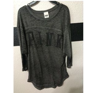 Charcoal vs pink dolman top