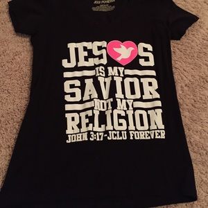 💗💗💗JCLU RELIGIOUS tee-shirt worn once!!