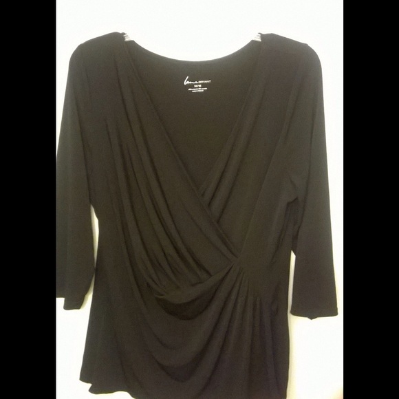 Sexy, slinky fitted Lane Bryant wrap blouse NWoT
