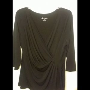 Sexy, slinky fitted Lane Bryant wrap blouse NWoT