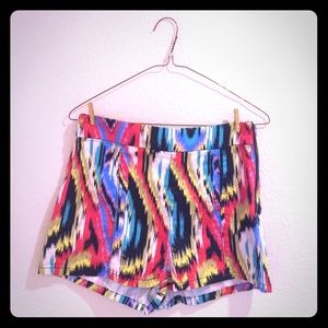 Ikat high wasted shorts