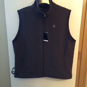 Men's dark grey vest with Apple logo
