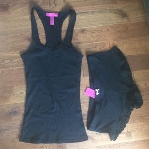 Black Ribbed Betsey Johnson Intimate Set (NWT)