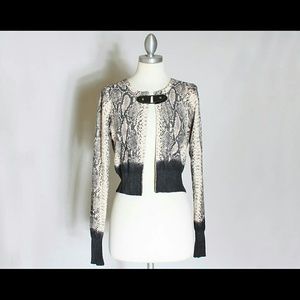 Tracy Reese python print cardigan