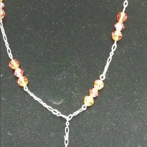 Sterling chain with Swarovski crystal necklace
