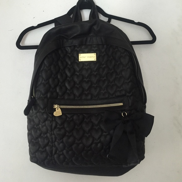 Black with gold Betsy Johnson Backpack 💖