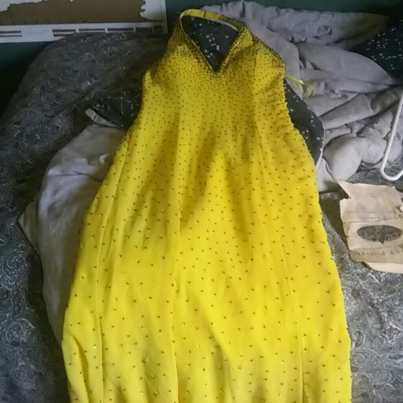 Yellow Mermaid Prom Dress - Picture 2 of 4