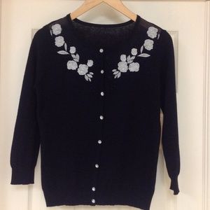 Shimmer Rose Embodied with beads Cardigan