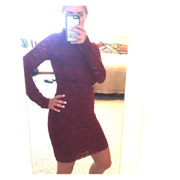 Backless Red Lace Victoria's Secret Dress