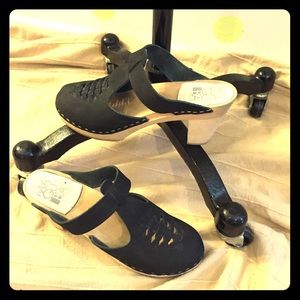 Maguba made in Sweden black mule clogs size 39