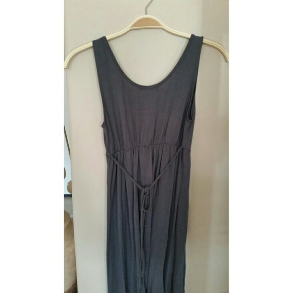 Gray Maxi Dress with Self Tie - Picture 2 of 2
