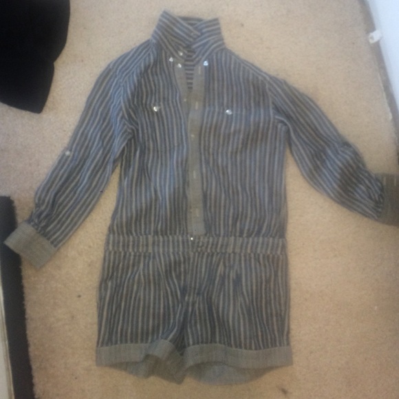Pinstriped Romper