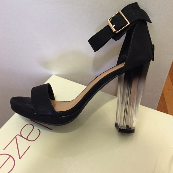 Black Ombre Lucite Heel