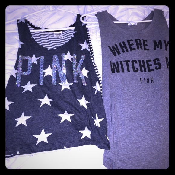 PINK Victoria's Secret Tops - Victoria's Secret WITCHES TANK ONLY
