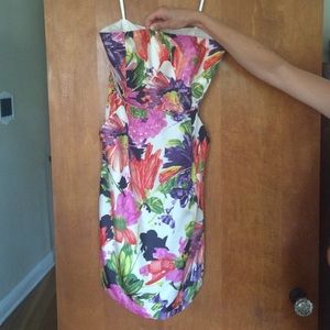 Floral, Strapless j. Crew dress