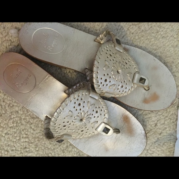Platinum Jack Rogers. Size 6. - Picture 1 of 4