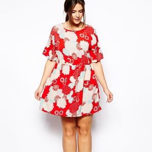 Alice & You Chinese Floral Print Tea Dress