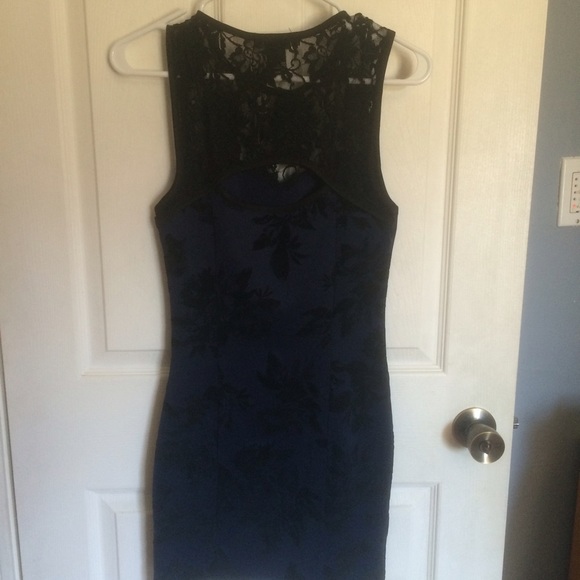 Body con Navy blue & Black Dress