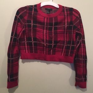 Plaid Forever 21 Crop Sweater ❤️