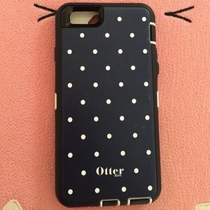 NEW Iphone6 OtterBox Defender Series Navy Dot