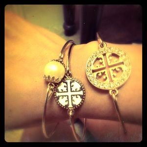 Gold bracelet trio