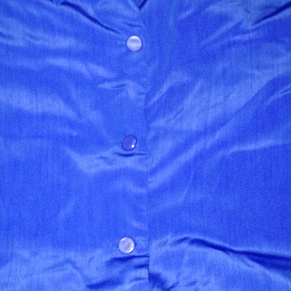 VNTG💙Blue💙80's CLASSIC BLOUSE - Picture 3 of 3